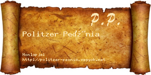 Politzer Peónia névjegykártya